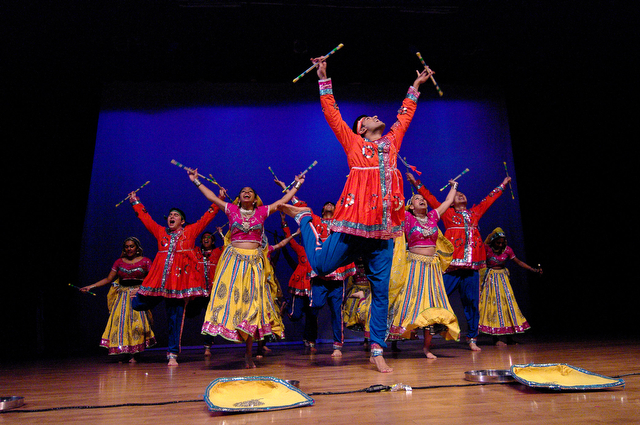 The Chicago Raas team performs the finale of the the annual SASA Cultural Show.
