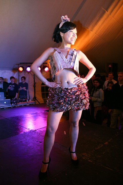 Designs from the runway of the FOTA 2011: WIRED launch party and fashion show in Hutch Courtyard on Saturday evening.