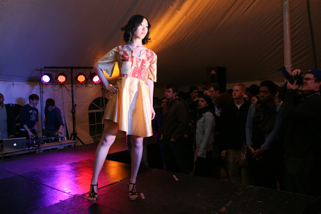 Designs from the runway of the FOTA 2011: WIRED launch party and fashion show in Hutch Courtyard on Saturday evening.