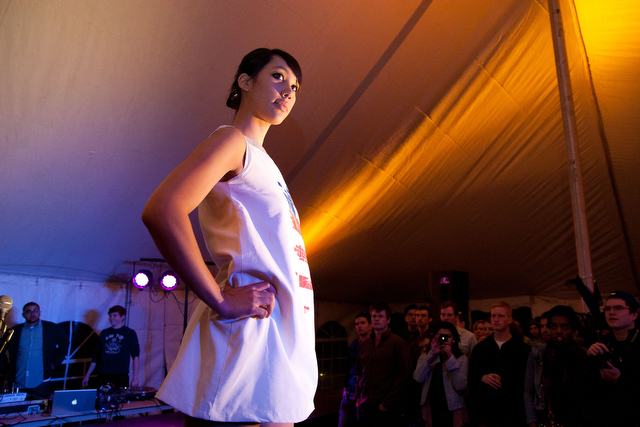 Designs from the runway of the FOTA 2011: WIRED launch party and fashion show in Hutch Courtyard on Saturday evening.