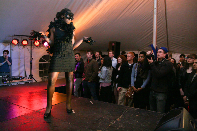 Designs from the runway of the FOTA 2011: WIRED launch party and fashion show in Hutch Courtyard on Saturday evening.