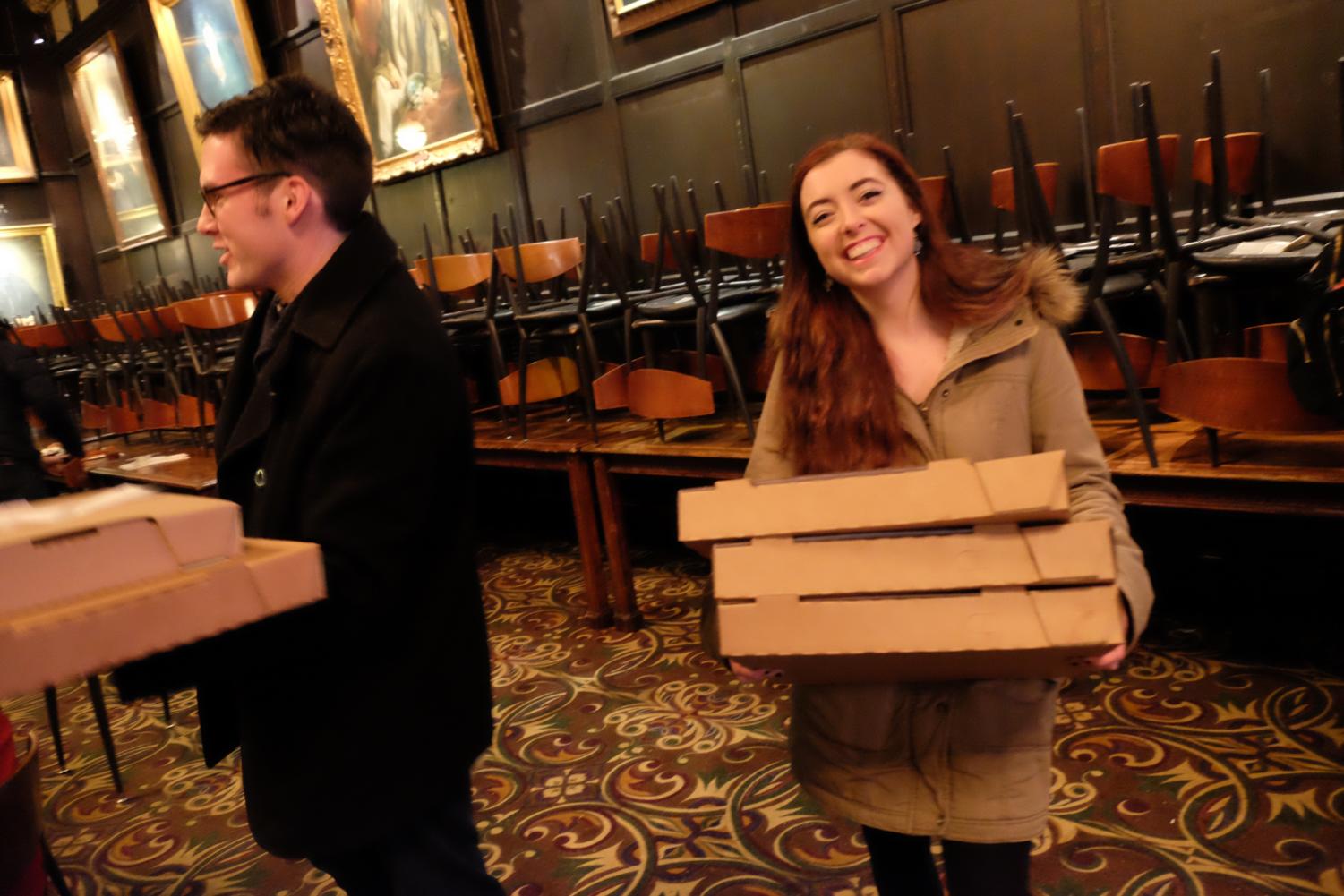 Active Minds and Axis UChicago provided pizza at the event.