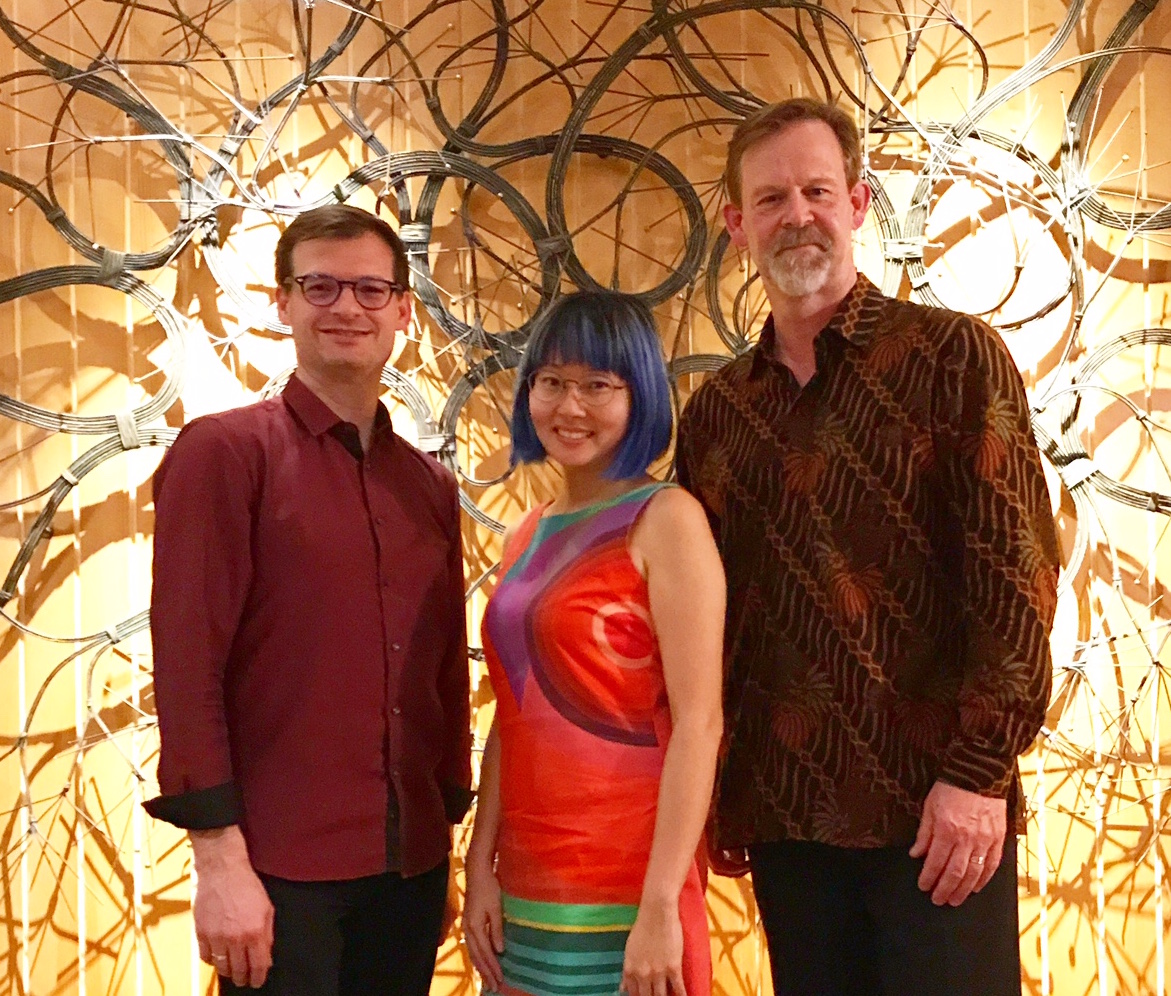 The minds behind the Bandung Philharmonic: Director of Education Michael Hall, Founder and Executive Director Airin Efferin, and Music Director Robert Nordling. Hall and Nordling live in Hyde Park, and Efferin lived in Chicago as a child.