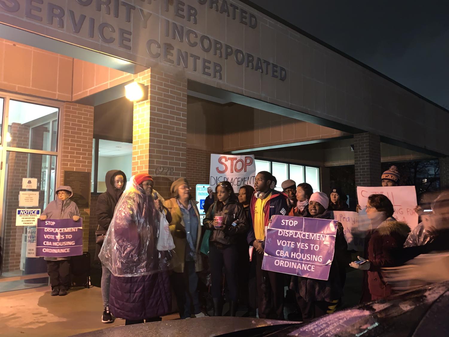 Organizers with the CBA Coalition held a prayer vigil on November 19 to rally support for a CBA ordinance.