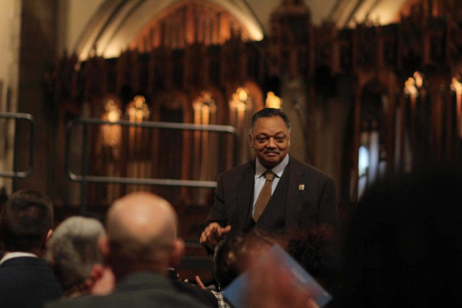 Reverend Jesse Jackson was in attendance.