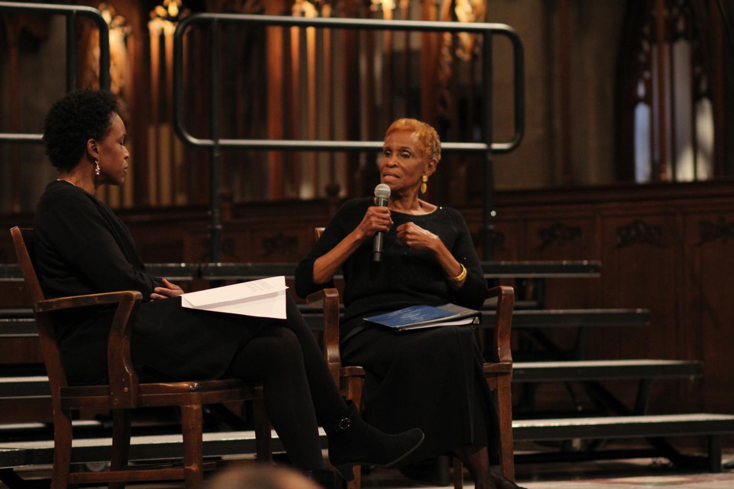 Vice Provost for academic leadership, advancement, and diversity Melissa Gilliam sat down in conversation with her mother, keynote speaker Dorothy Butler Gilliam.