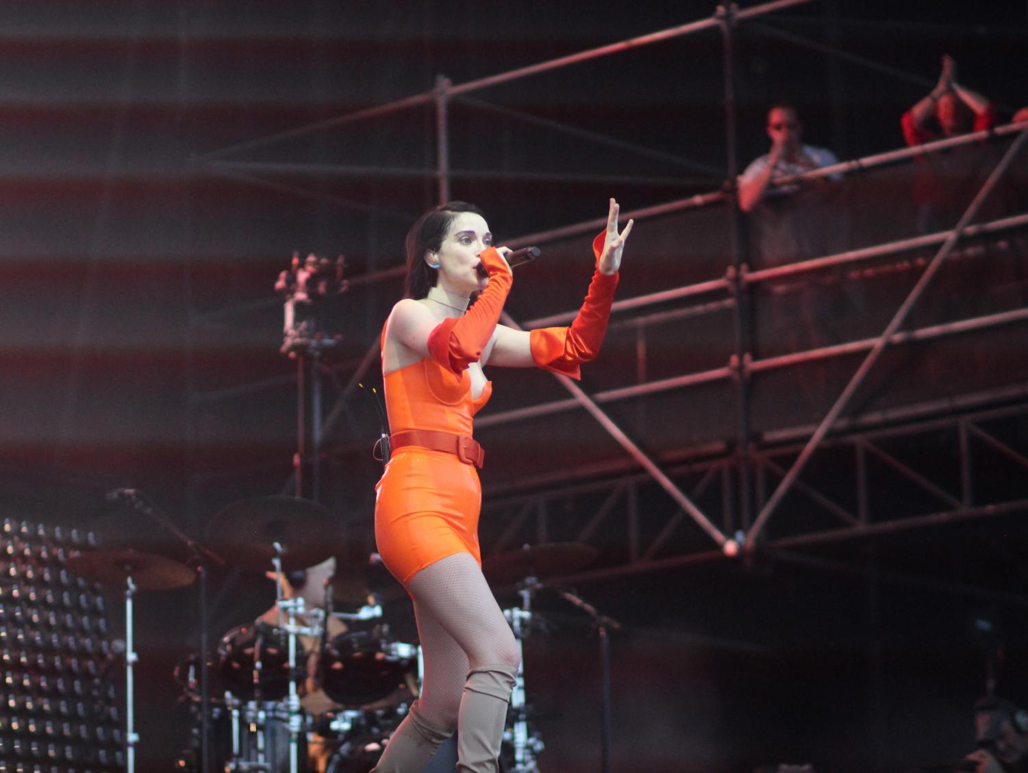 St. Vincent steps away from her guitar to close the show with a version of her song 