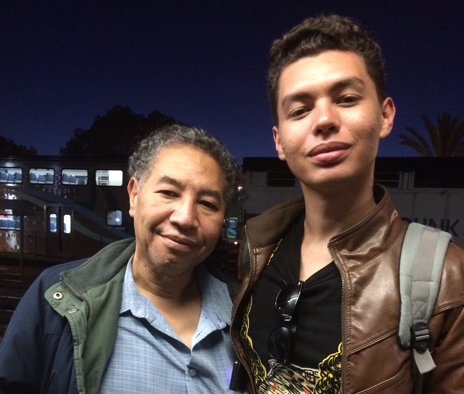 Charles Thomas with his father Wendell Thomas in August, 2015.