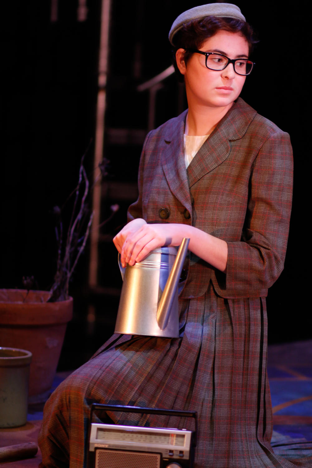 Electra's sister Chrysothemis (played by first-year Katie Bevil) considers her role in the family drama.