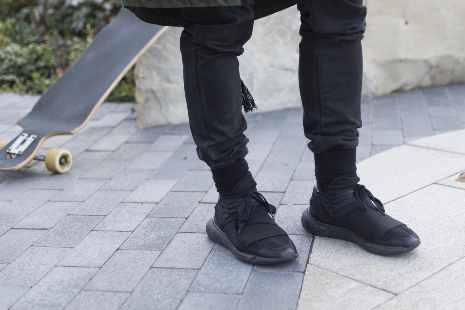 Qasa high-top sneakers (triple black) by Y-3