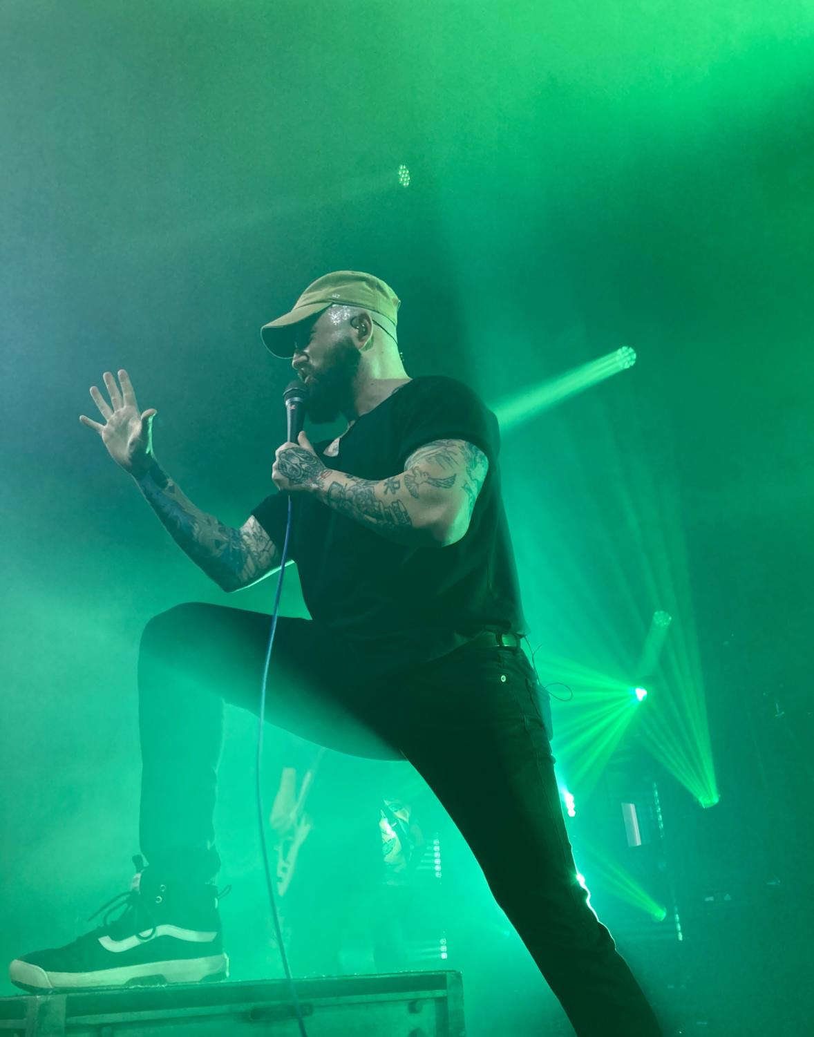 August Burns Red lead vocalist Jake Luhrs commands the stage