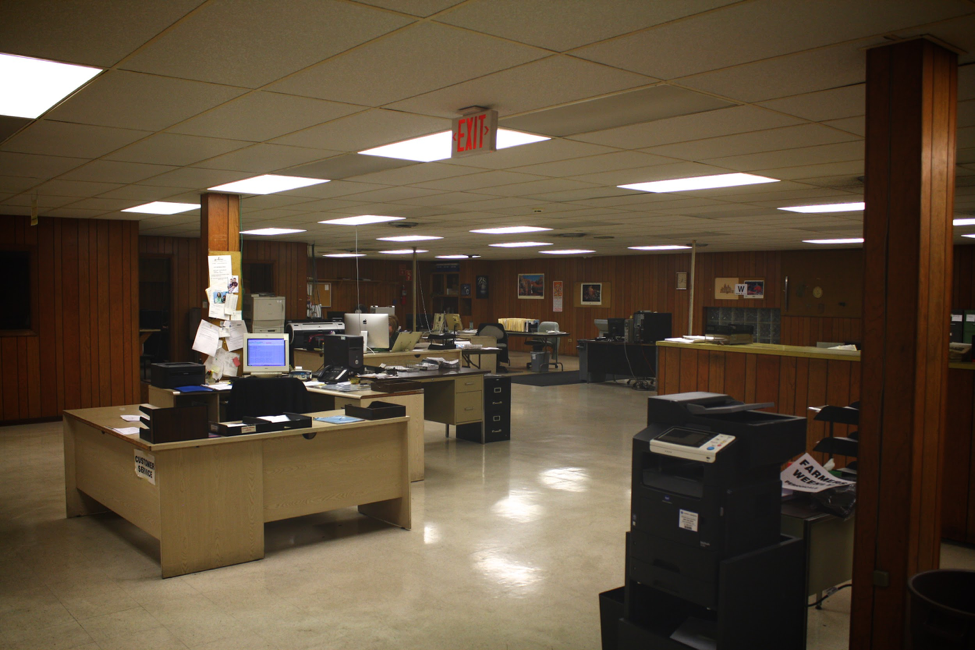“You see all this office space we have here? Years ago, we used to have 30 ladies up here on each shift, 24 hours a day, with X-acto knives and wax rollers...everything was cut and paste,” Gouwens recalled.