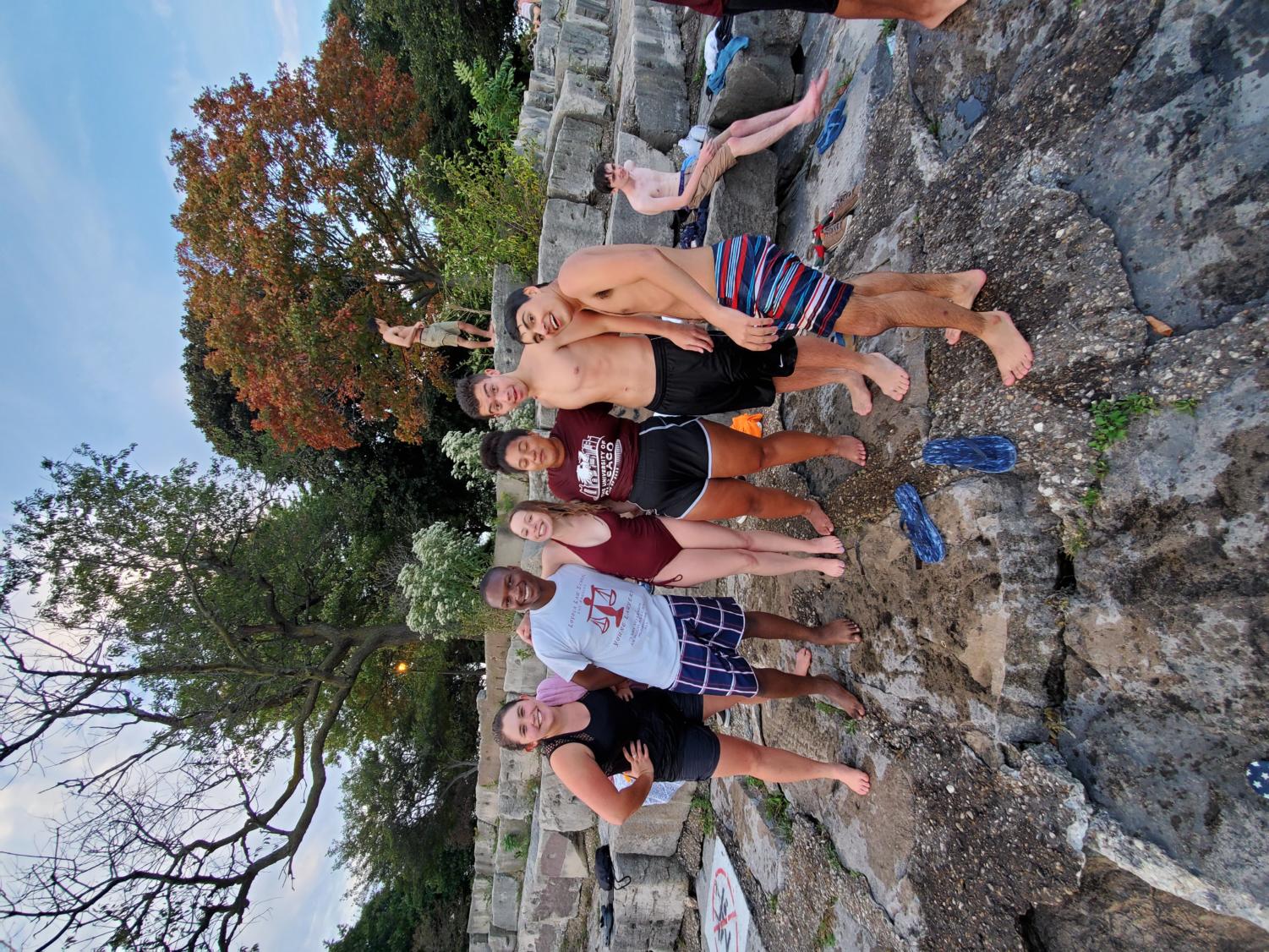 Marcus at Promontory Point his first year with friends from Shorey House.