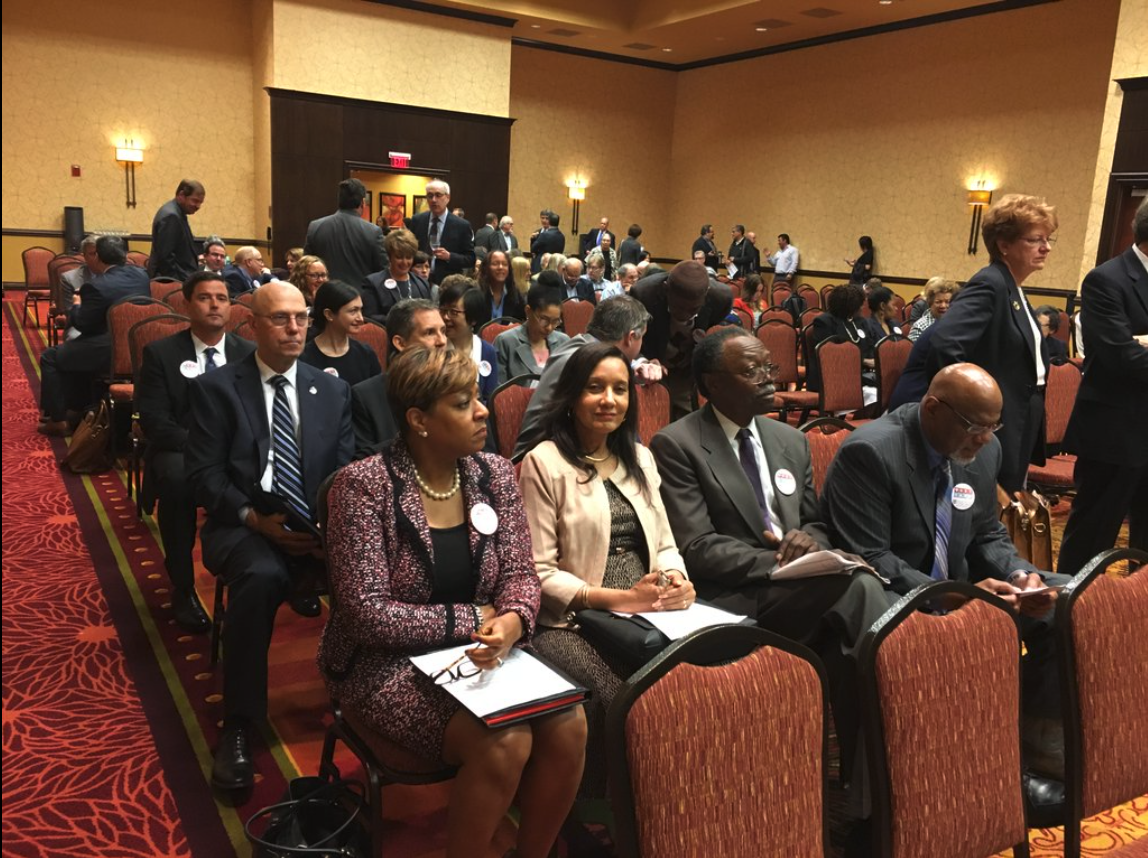 UChicago Medicine said in a press release that around 100 supporters showed up to the meeting. 