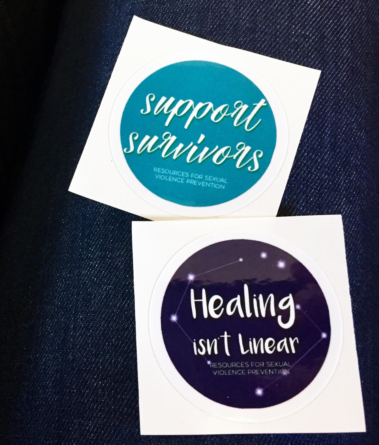 Student Government (SG) distributed stickers for Sexual Assault Awareness Month (SAAM).