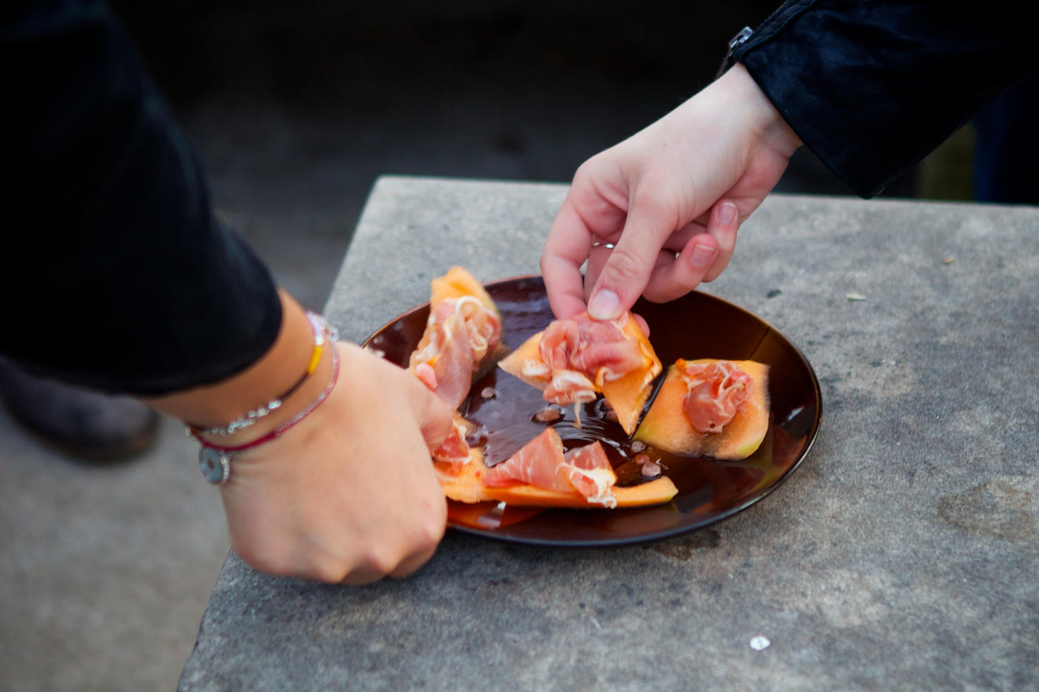 The amalgam of sweet and salty is genius, and the plate empties quickly.