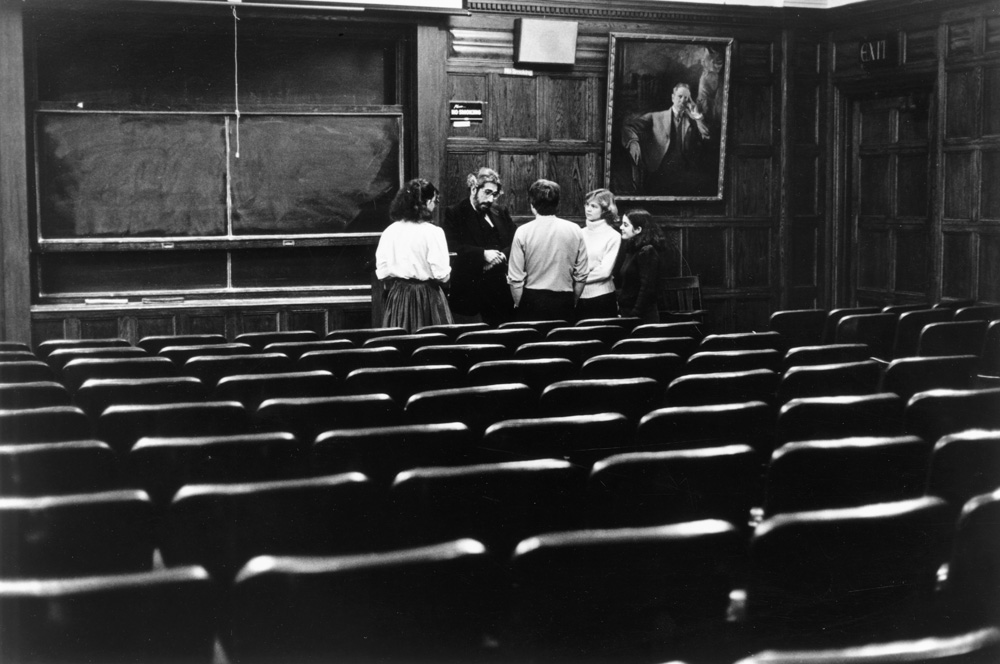 Smith pictured with a group of students. | Undated