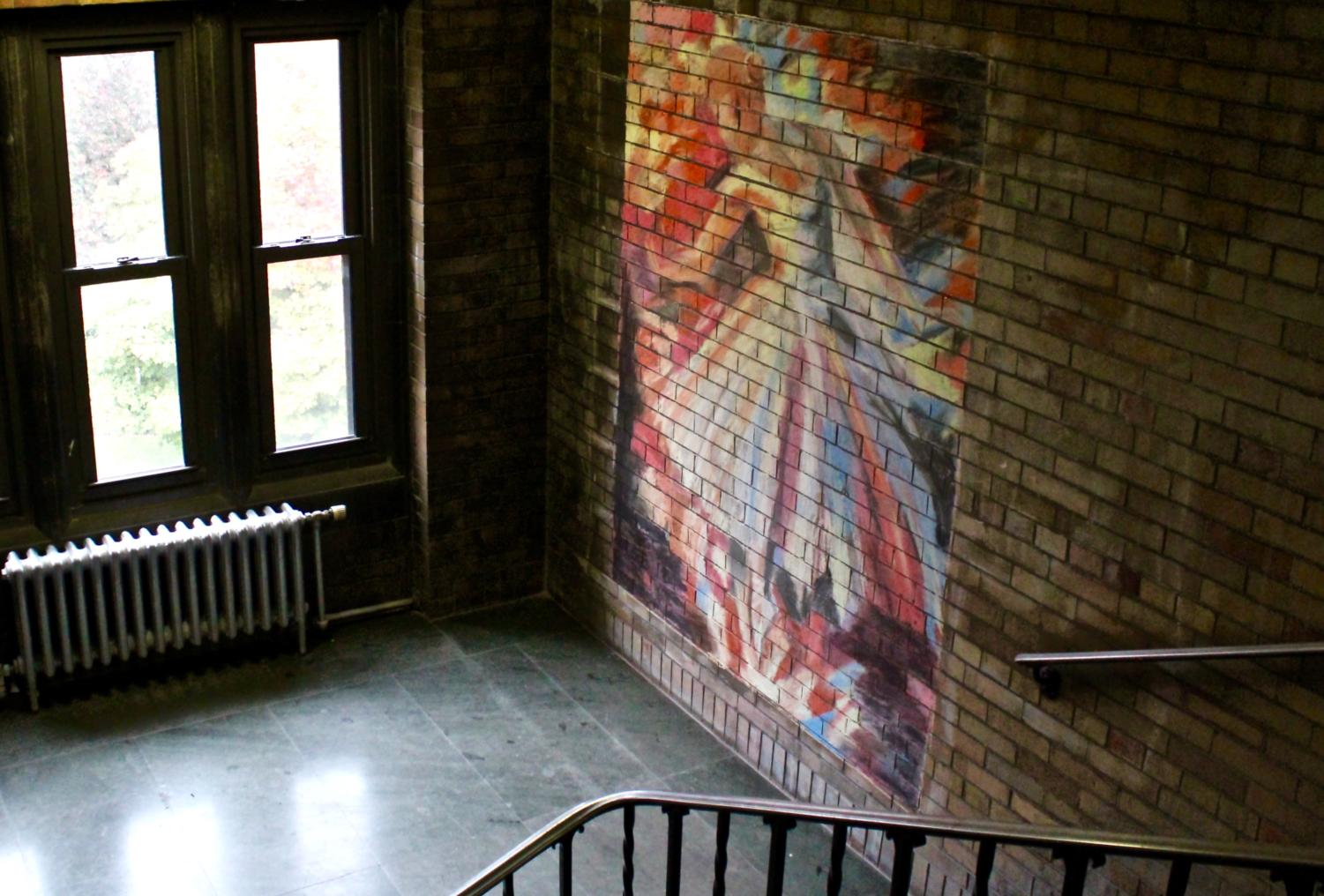 Dee Nitz created a ballerina inspired by Impressionist art for Linn- Matthews’s walls.
