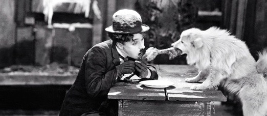 A still from Chaplin's classic film, The Gold Rush (1924).