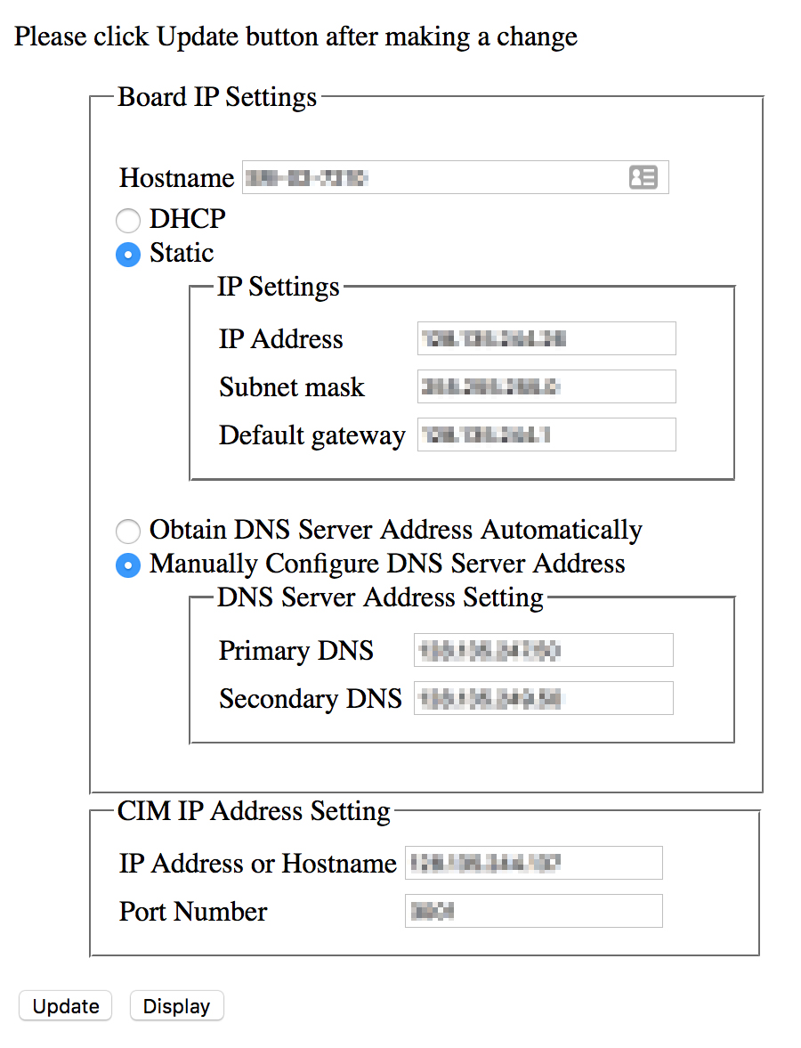 A control panel which may have been linked to an Oriental Institute security camera. The panel allows a user to change the network settings of an IP camera without a password.