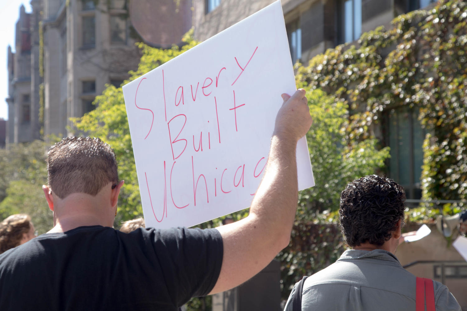 The Reparations at UChicago Working Group participated in a racial justice Rally on campus in October.