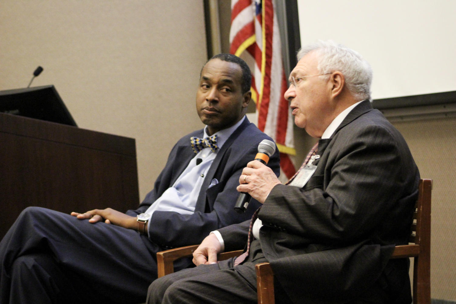 Dr Selwyn Rogers and Dr Siegler answer audience’s questions regarding the future of the trauma center.