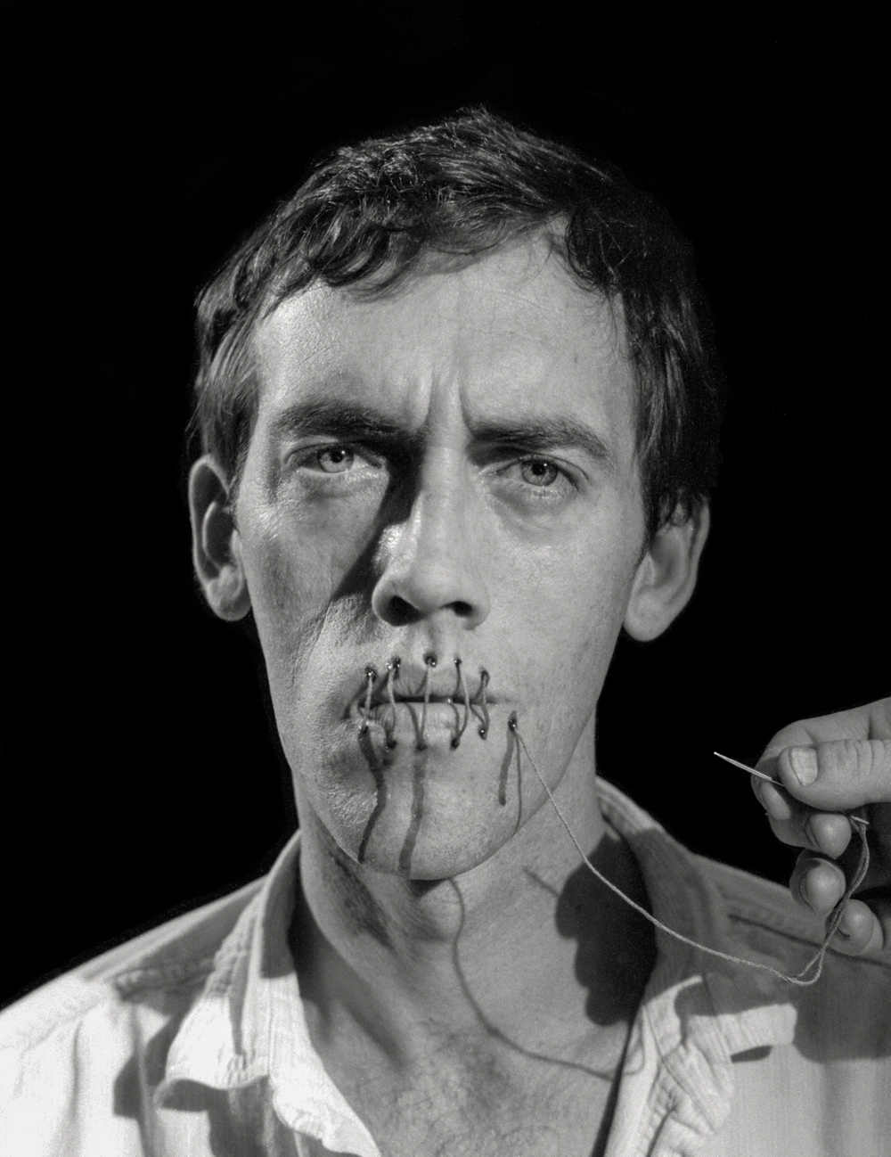 A work by David Wojnarowicz, Untitled (Silence=Death), taken from 1990 documentary of the same name by Rosa van Prauheim.