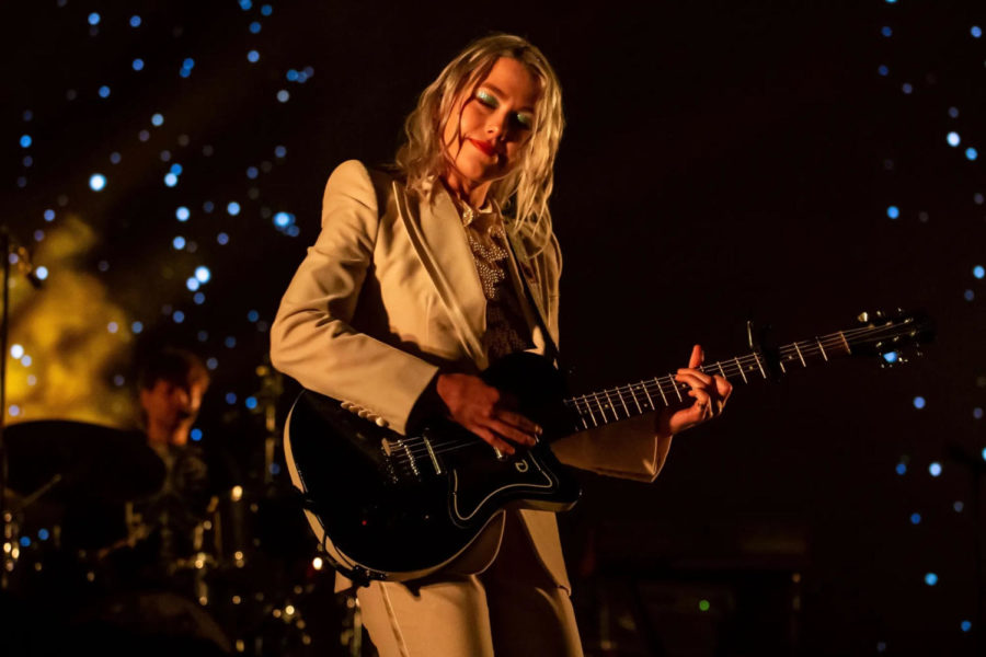 Phoebe Bridgers’s Reunion Tour concert at the Huntington Bank Pavilion brought together a sea of Bridgers fans in Dr. Martens and skeleton costumes. 