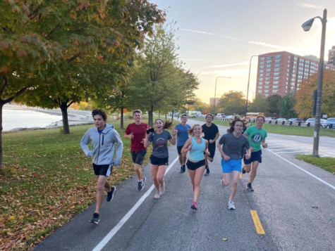 The Road Runners on a typical run near Promontory Point.