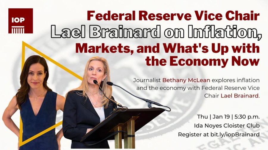 Lael Brainard discusses the state of the American economy at IOP event on January 19, 2023.