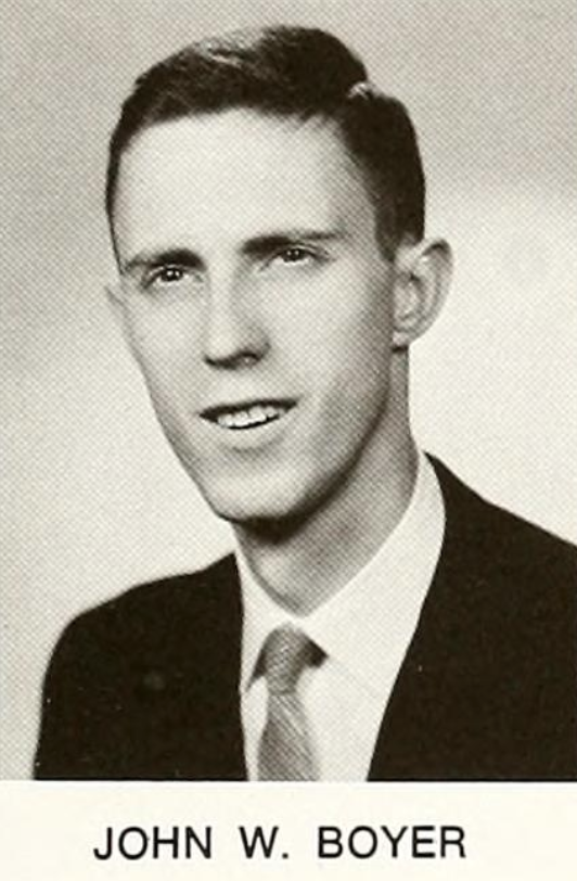 John Boyer in his senior yearbook portrait at Loyola Chicago (courtesy of the Loyola Chicago Archives)