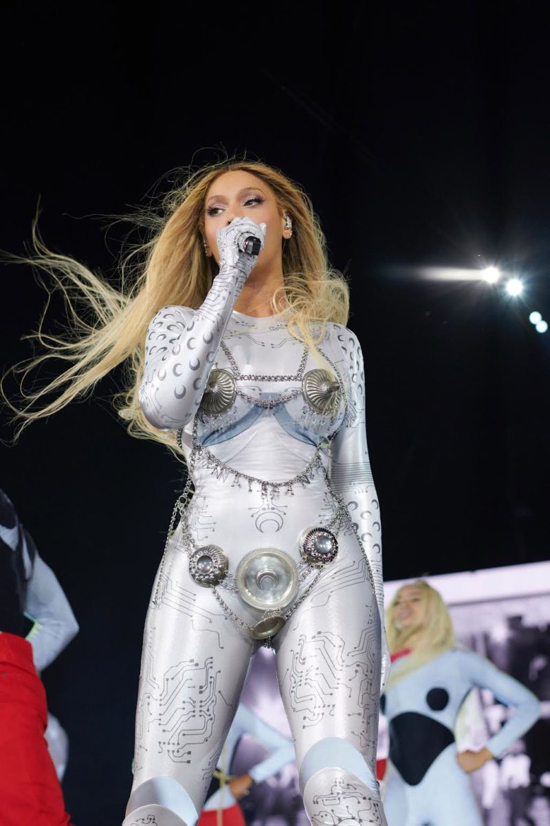 Beyoncé performs on the Renaissance World Tour.