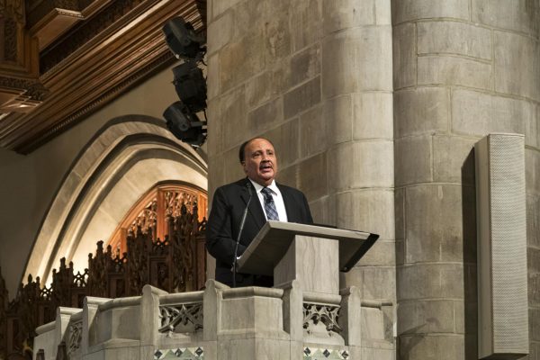 Martin Luther King III at UChicagos 34th Annual Martin Luther King Jr. Commemoration at Rockefeller Memorial Chapel.