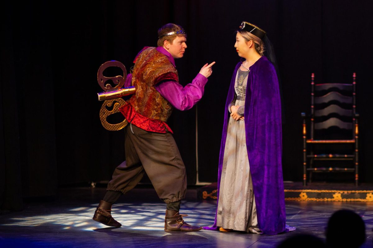 Jack Pflieger and Elisa Gao in Univerity Theaters recent production of Richard III. Photo credit: University Theater. 