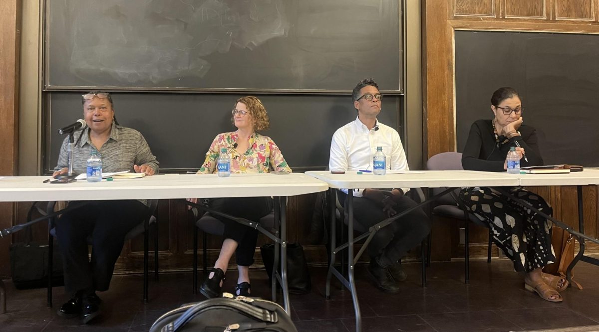 From left to right: Professors Cathy Cohen, Gabriel Lear, Anton Ford, and Gina Miranda Samuels.