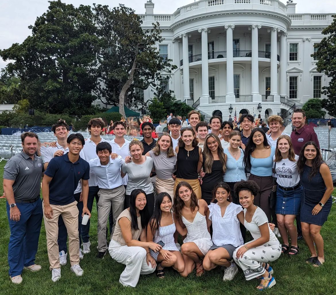 UChicago Tennis at the White House for a ceremony honoring NCAA national champions. 