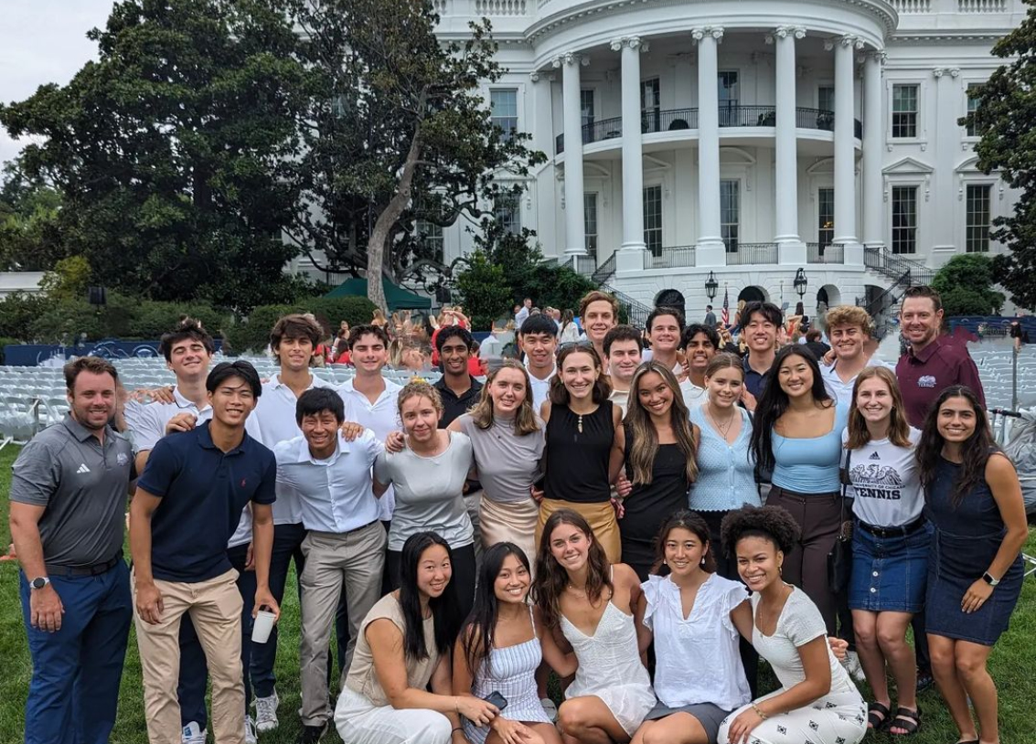 In recognition of their NCAA national championships, the UChicago men’s and women’s tennis teams were invited to the White House this summer. Courtesy of UChicago Athletics' Instagram.