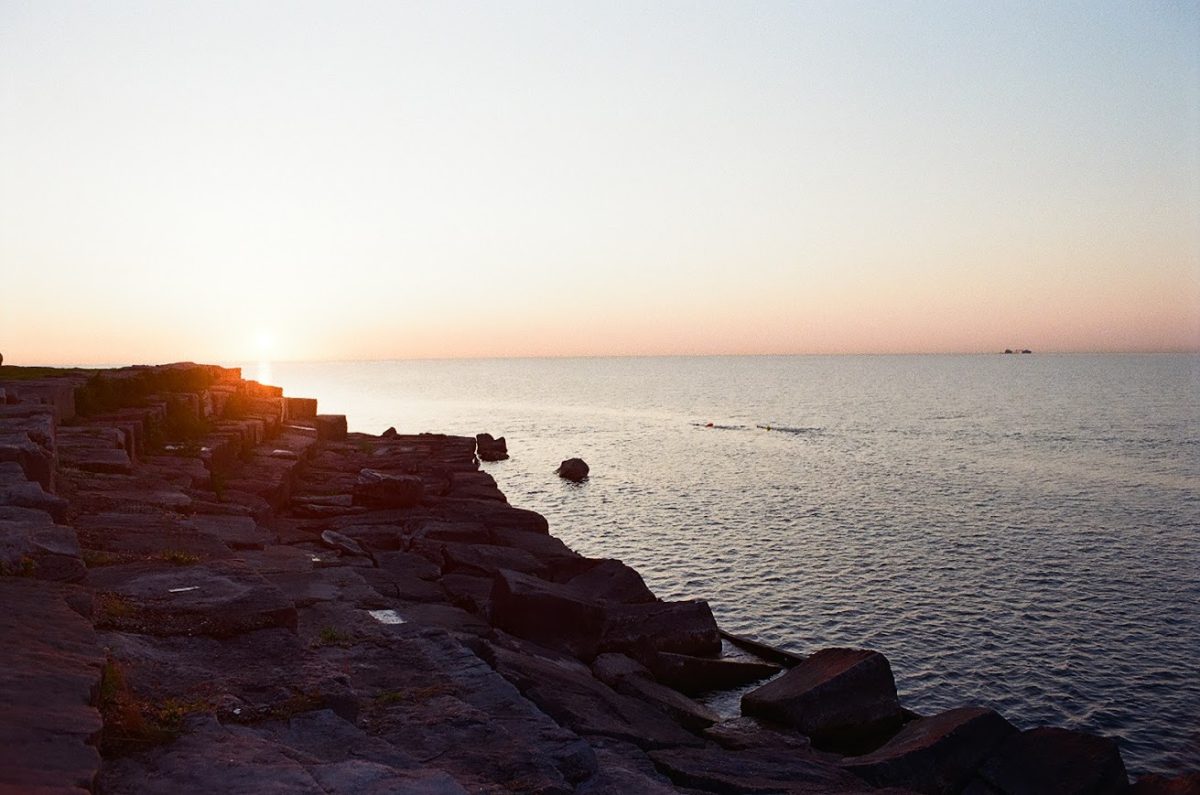 The 5:30 a.m. sunrise at Promontory Point. 