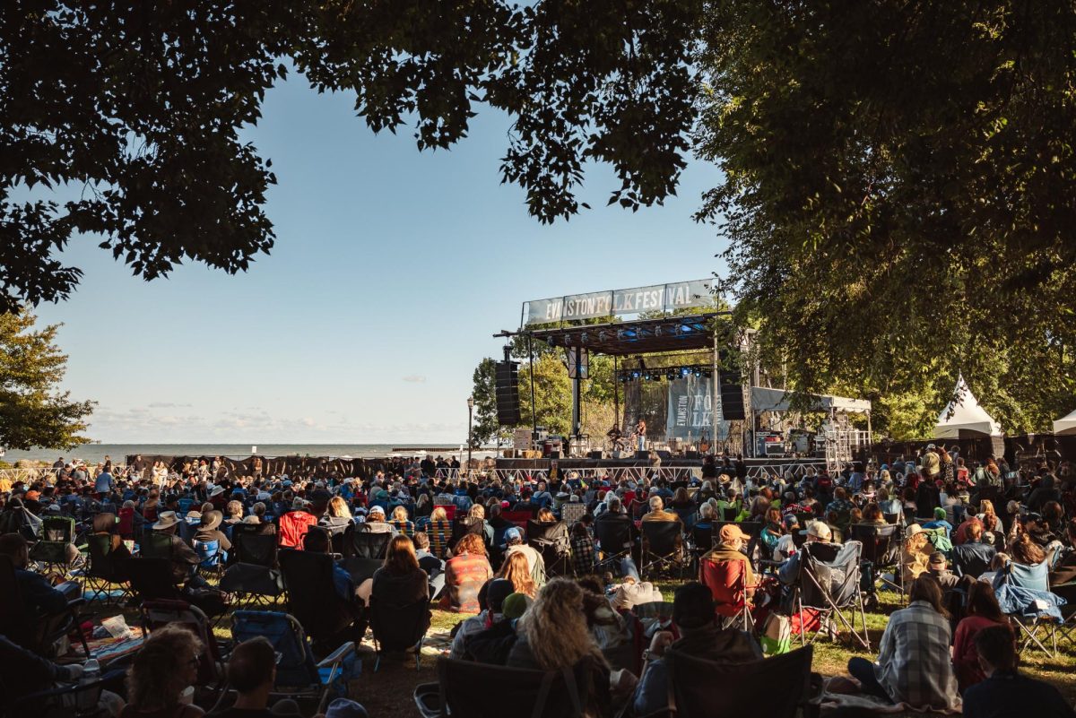 The grounds of the Evanston Folk Festival. Photograph by Josh Druding courtesy SPACE.