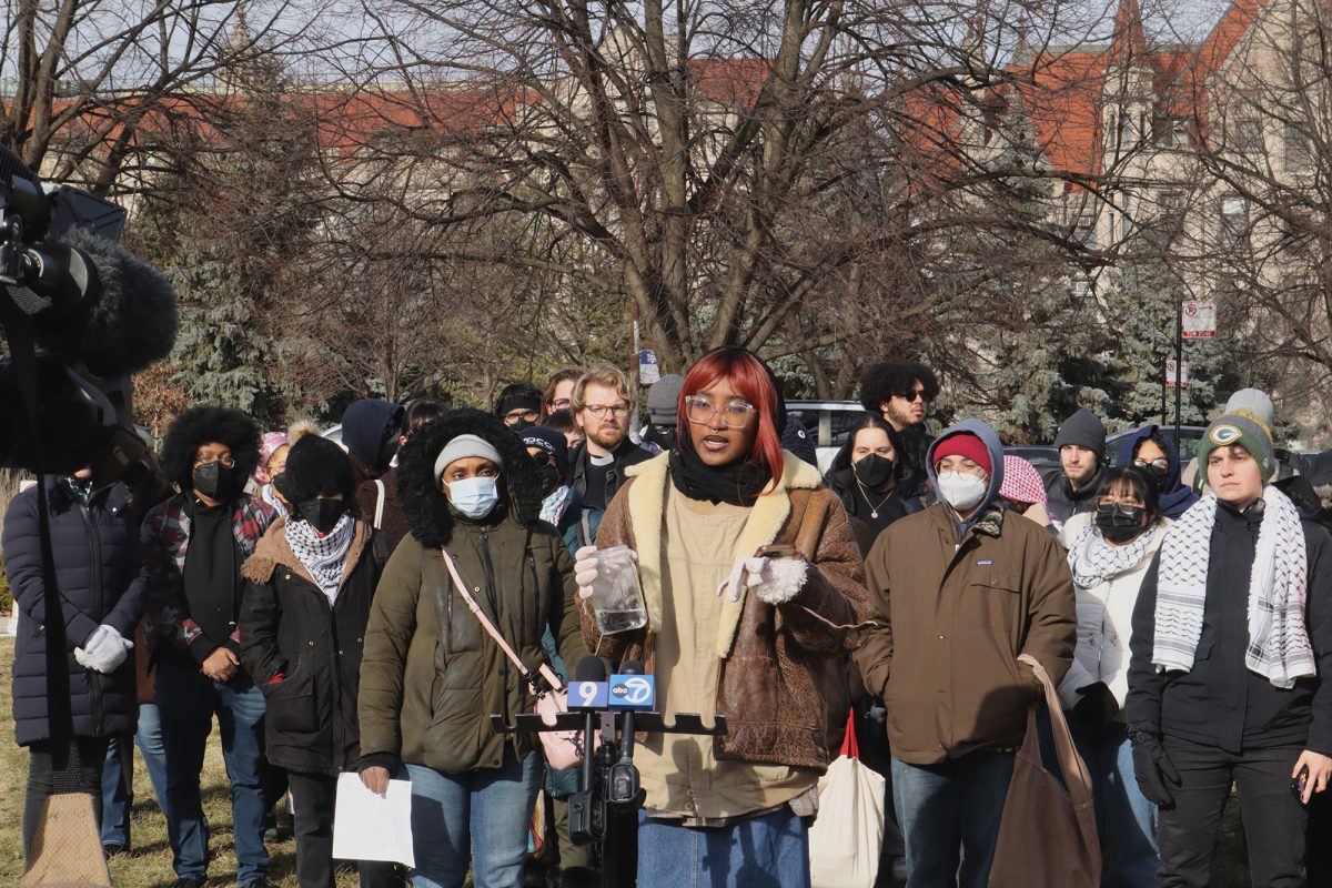 Mamayan Jabateh, whom UCUP formerly identified as “Student B.,” speaks about their December 11 arrest by CPD and subsequent eviction from University housing.