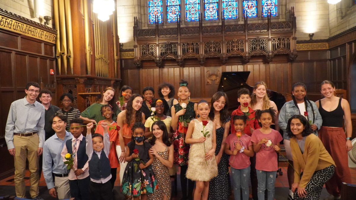 Teachers and students at last year's spring recital. (Courtesy of the South Side Free Music Program)