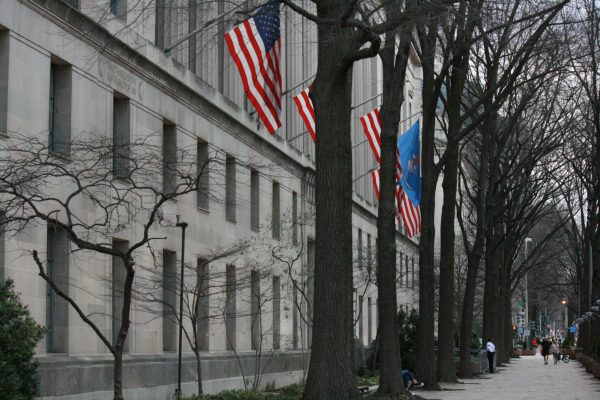 The Department of Justice building in Washington, D.C.