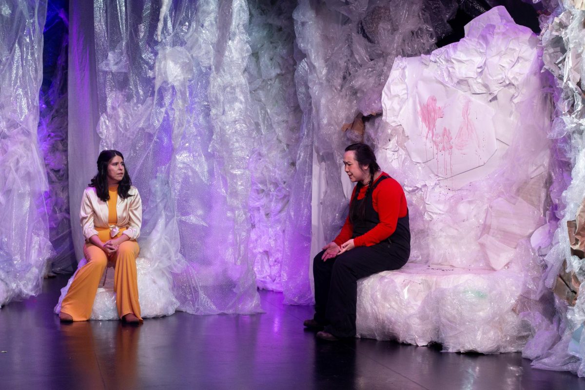 Gabriela Diaz and Alice Wu in Time is a Color and the Color is Blue. Photo courtesy of Akosua-Asamoabea Ampofo.