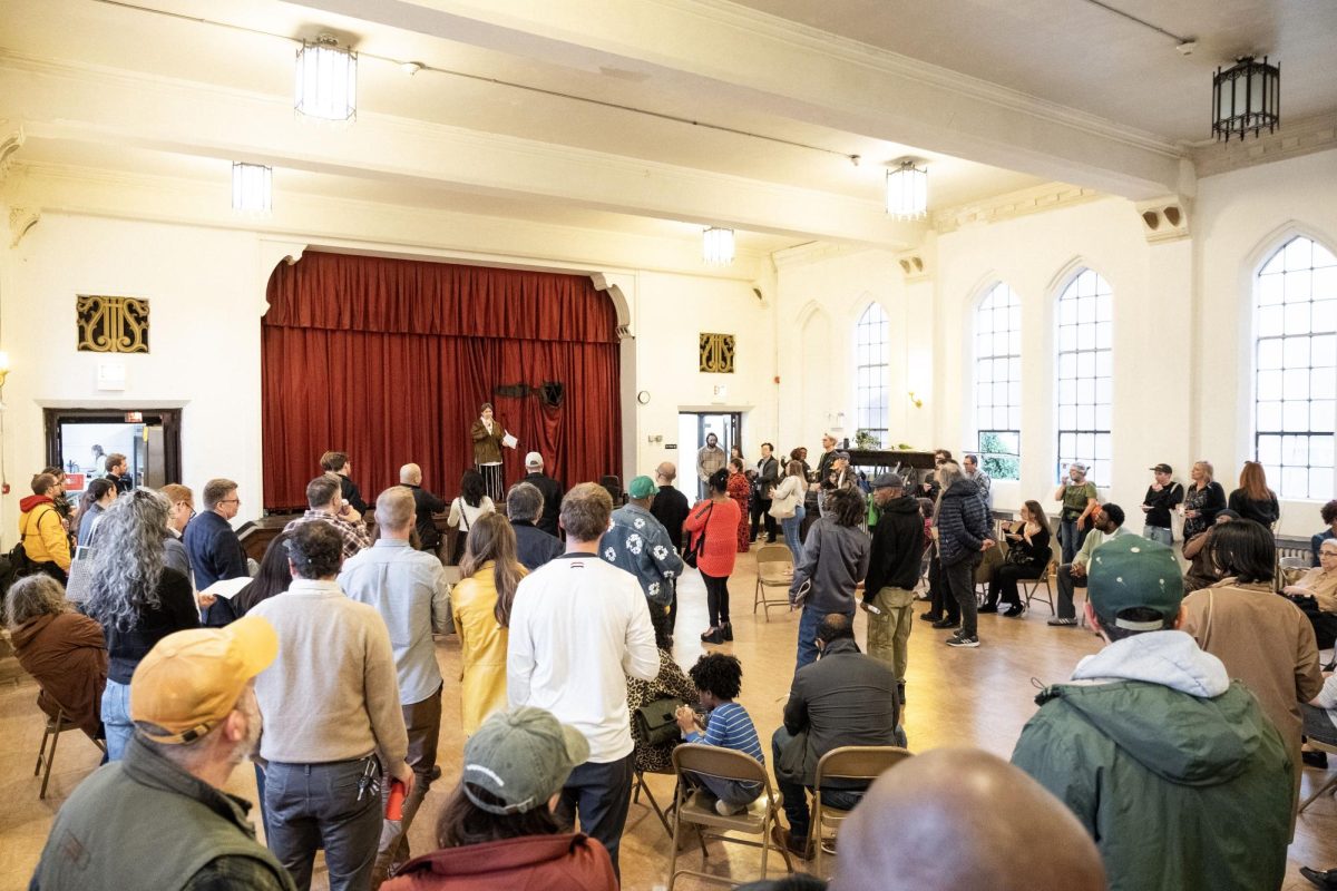 A crowd gathers in First Presbyterian Church of Chicago for a Toast to the South Side. Photo by Max Li.