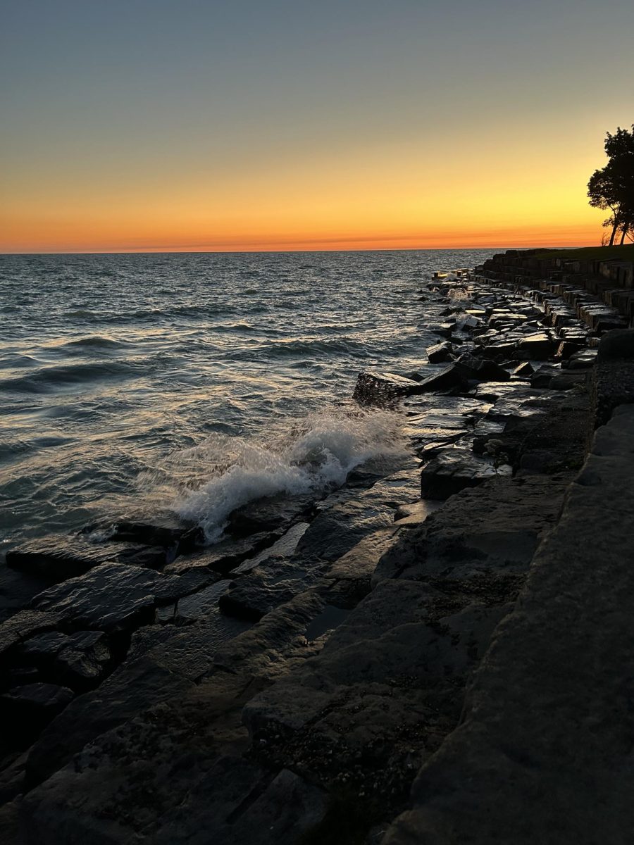 Sunrise at Promontory Point.