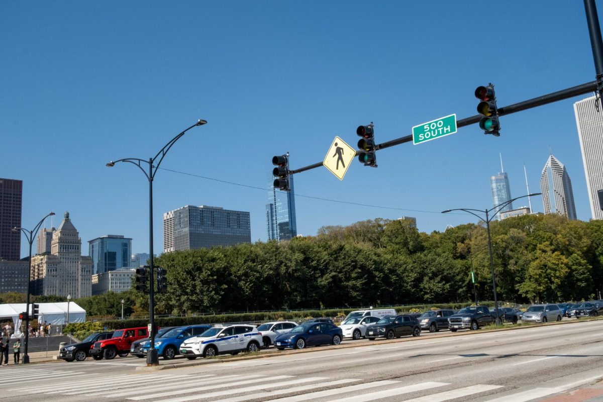 Traffic outside Grant Park