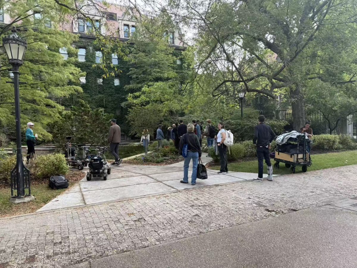 The filming crew at Botany Pond.