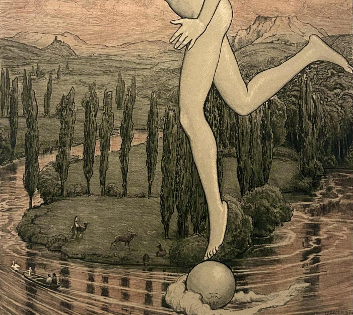 Detail from The Dream (1897) by Hans Thoma. On display at the Art Institute of Chicago.