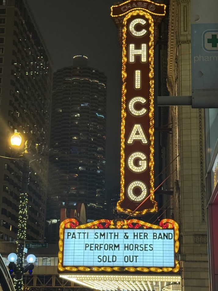 Patti Smith’s sold out performance at the Chicago Theater.