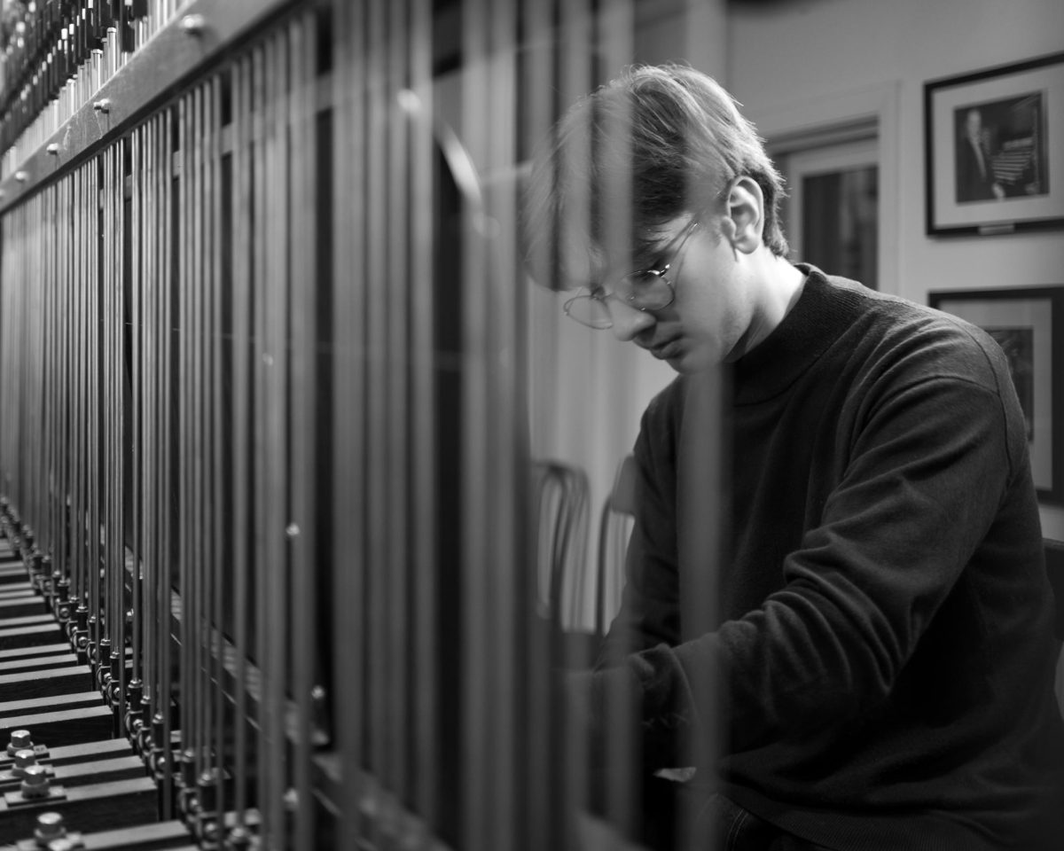 Will Vanman playing the carillon.